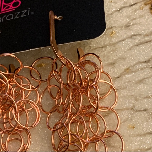 Long alive atheist Rebels Polished Copper Hoop Dangle Earrings - Picture 2 of 2